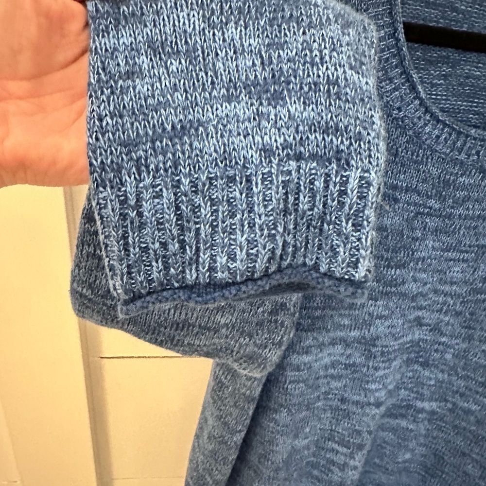 LILLY PULITZER XL Bayport blue cotton crew neck softcore woman sweater old money - Picture 12 of 13